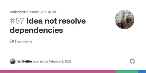 Idea Not Resolve Dependencies Issue 57 Mdbootstrap Mdb Vue Ui Kit