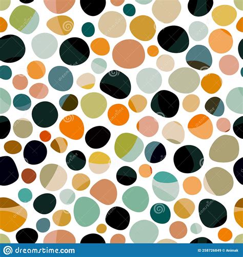 Colored Circle Seamless Pattern Vector Stock Vector Illustration Of