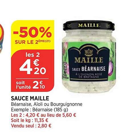 Promo Sauce Maille Chez Atac ICatalogue Fr