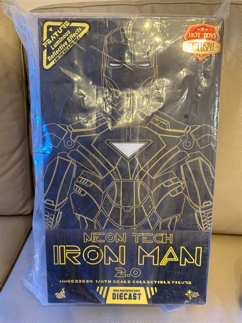 全新膠袋未開 Hot Toys Iron Man VI 黃 Neon Diecast Marvel hottoys ironman MMS D 興趣及遊戲