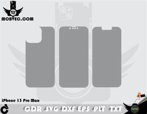 IPHONE 13 Pro Max Skin Cut Template Vector VectorGi Digital Market