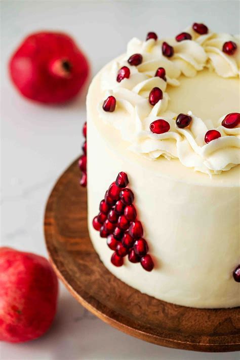 White Chocolate Pomegranate Layer Cake The Floral Apron