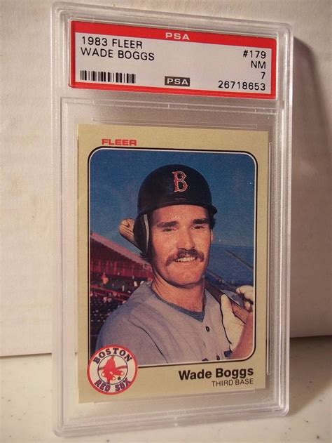 Fleer Wade Boggs Rc Psa Nm Baseball Card Mlb Hof