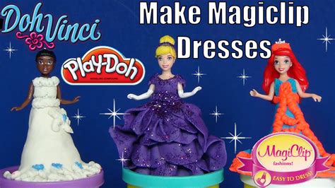 How To Make Disney Princess Magiclip Dresses Dohvinci Play Doh