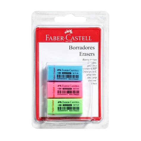 Borradores Faber Castell Colores Pastel Blíster 3un Plazavea