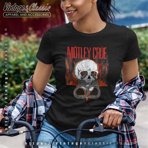 Motley Crue Skull Flames Shirt High Quality Printed Brand