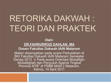 Retorika Dakwah Ppt