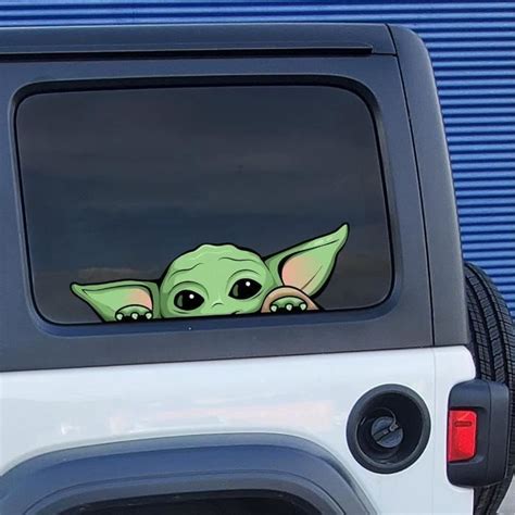 Bébé Yoda À Bord Fenêtre Pare Chocs Voiture Vinyle Autocollant Bébé À