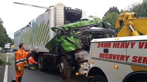 Shocking Pictures Show Horrendous Aftermath Of Crash Between Lorry And