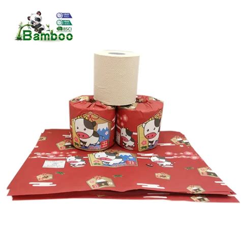 Eco Friendly Biodegradable Virgin Bamboo Pulp Natural Color Toilet