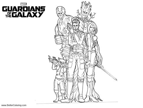 Guardians Of The Galaxy Coloring Pages Sketch By Criskill Free