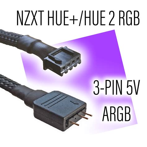 Nzxt Hue Hue 2 Rgb To Standard Argb 3 Pin 5v Adapter Ebay