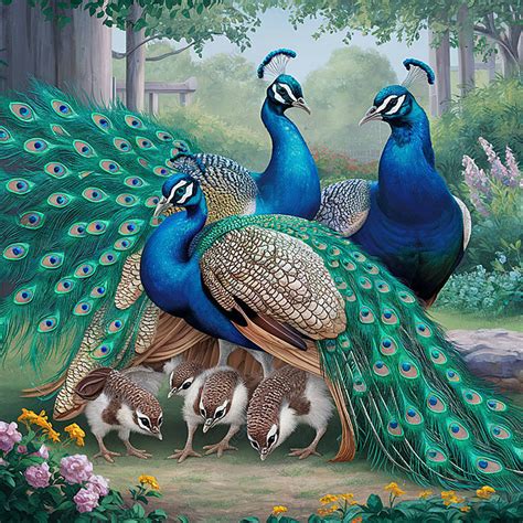 Peacock Family Background, Peacock, Peacocks Background Image And ...