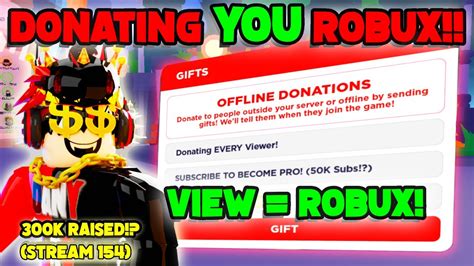 🔴live🔴 Donating Robux To Every Viewer🤑💸 300k Raised Pls Donate