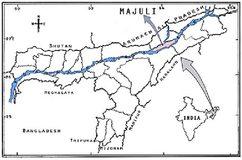 River Map Of Assam