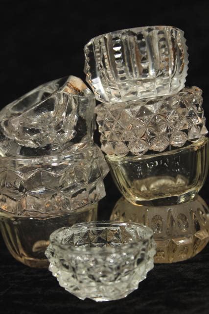 50 Antique And Vintage Pressed Pattern Glass Salt Cellars Salts Dips