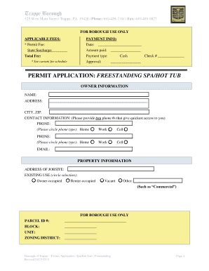 Fillable Online Application Packet For Plan Review Spahot Tub Permit