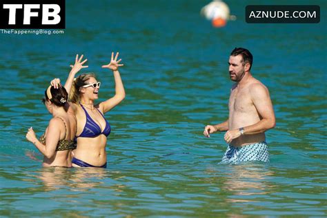 Kate Upton Sexy Looks Hot In A Blue Bikini Enjoying A Vacation In Pelican Beach With Justin