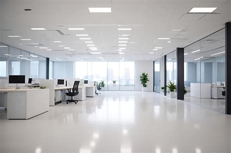 Premium Photo | Blur background of empty modern office background ...