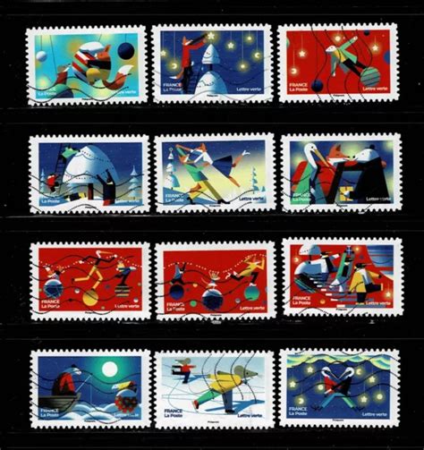 TIMBRES FRANCE autoadhésifs oblitérés année 2022 série complète EUR 1