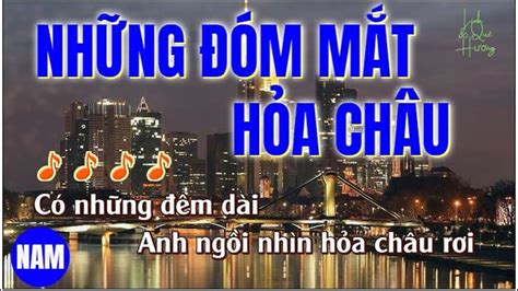 KARAOKE I Những Đóm Mắt Hỏa Châu Tone Nam Nhạc Lính YouTube