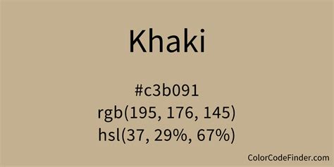 Khaki Color Code is #c3b091