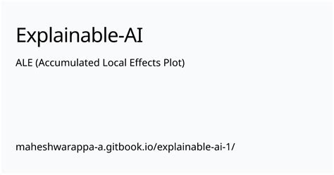 ALE Accumulated Local Effects Plot Explainable AI