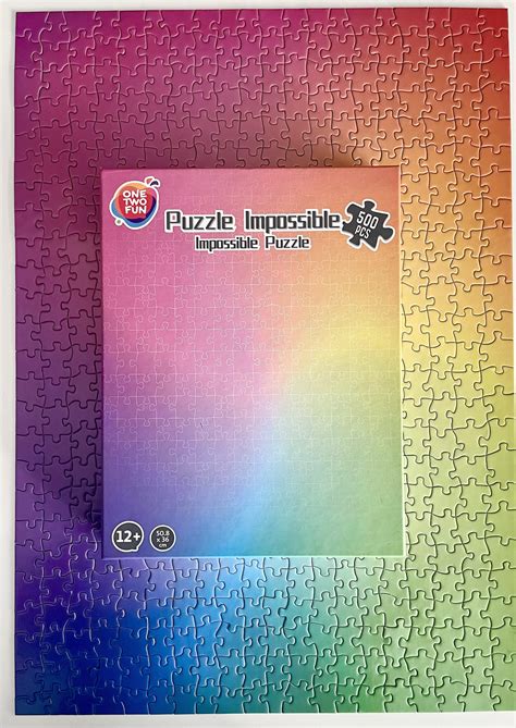 Gradient (Puzzle Impossible) - 500 pieces - One two Fun : r/Jigsawpuzzles