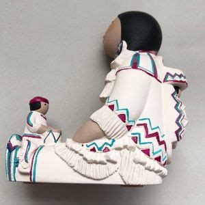 Accents Vintage Cleo Teissedre Navajo Woman Storyteller Large