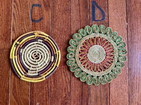 Vintage Wicker Trivets Hot Pads Etsy