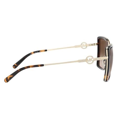 Lentes Solares Michael Kors Corsica Café Degradado Armazón En Metal Oro