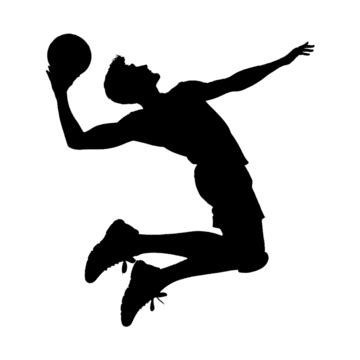 Basketball Dunk Silhouette PNG Images Basketball Silhouette Jumping Up