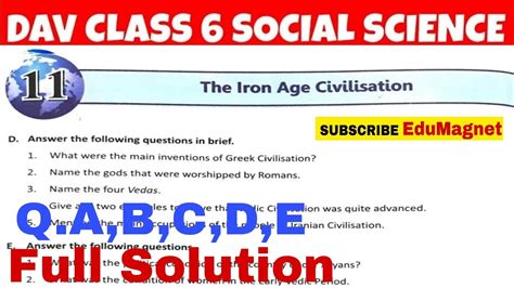 Dav Class Sst Chapter Question Answer Dav Class Sst The Iron