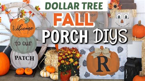 DIY DOLLAR TREE FALL PORCH DECOR DIY FALL PORCH Dollar Tree Krafts