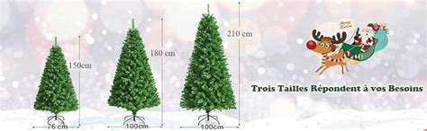 GYMAX Sapin de Noël Artificiel 180 cm avec Fibre Optique Changeant de