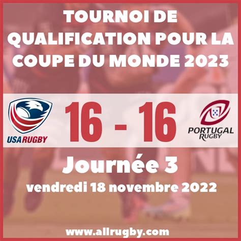 Résultat Usa 16 16 Portugal 18112022 Tournoi De Qualification