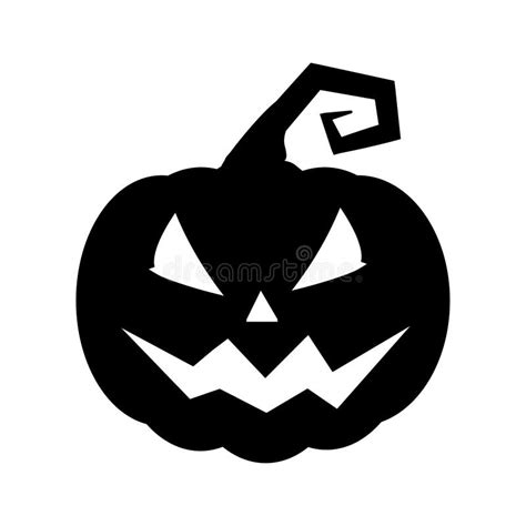 Calabaza De Silueta De Halloween Aislada En Fondo Blanco Vector