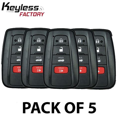 5 X 2018 2020 Toyota Camry 4 Button Smart Key Hyq14fbc 0351