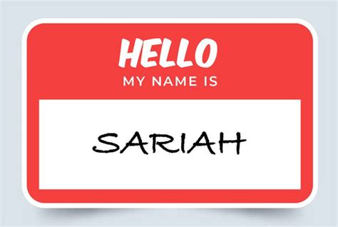 Sariah Name Meaning: Origin and Significance