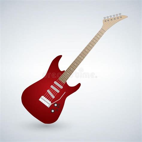 Red Electric Guitar Illustration