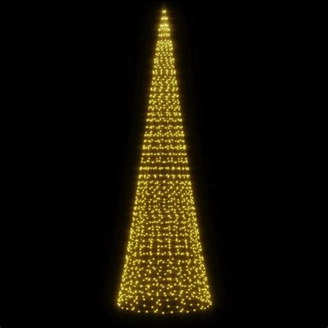 VidaXL Christmas Tree Light On Flagpole 1534 LEDs Warm White 500 Cm