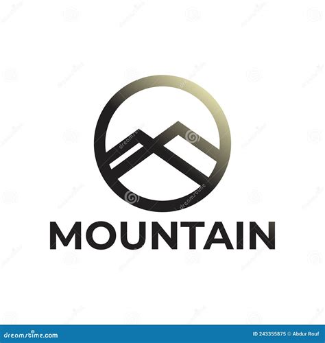 Mountain On Circle Logo Design Stock Vector Illustration Of Emblem