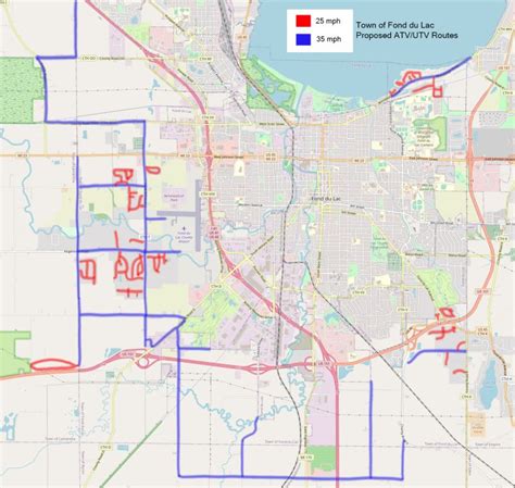 Proposed ATV UTV Routes Town Of Fond Du Lac Fond Du Lac County WI