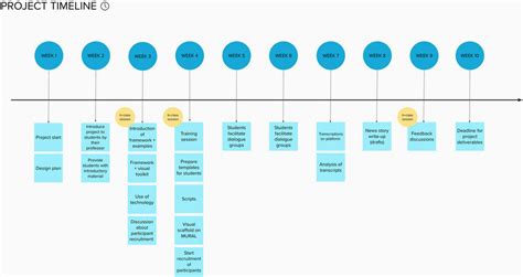 Timeline of the project over the course of the spring term 2021 ...