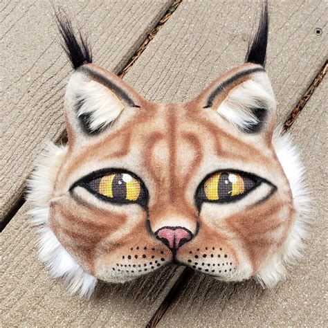 Felted Therian Mask Cat Mask Lynx Bobcat Wildcat Etsy