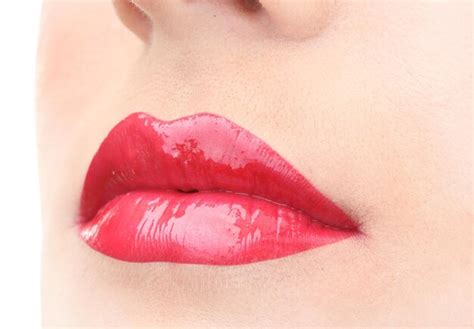 Free Photo Closeup Beautiful Female Lips With Red Lipstick Glamour