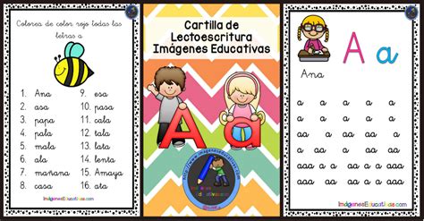 Cartilla De Lectoescritura Imágenes Educativas «letra A Imagenes