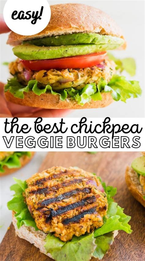 Chickpea Veggie Burgers Artofit