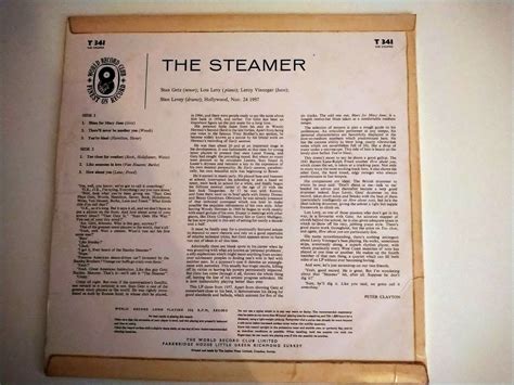 Stan Getz The Steamer 12 Vinyl Record EBay