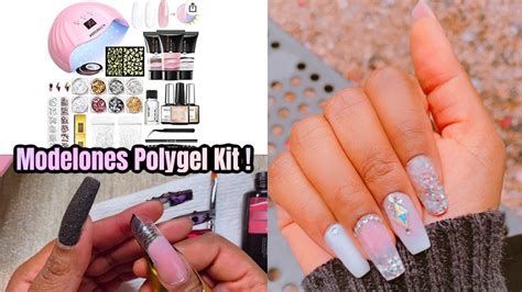 THE BEST BEGINNER POLYGEL KIT Modelones Polygel Nails With Dual Forms